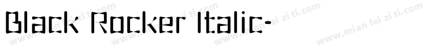 Black Rocker Italic字体转换